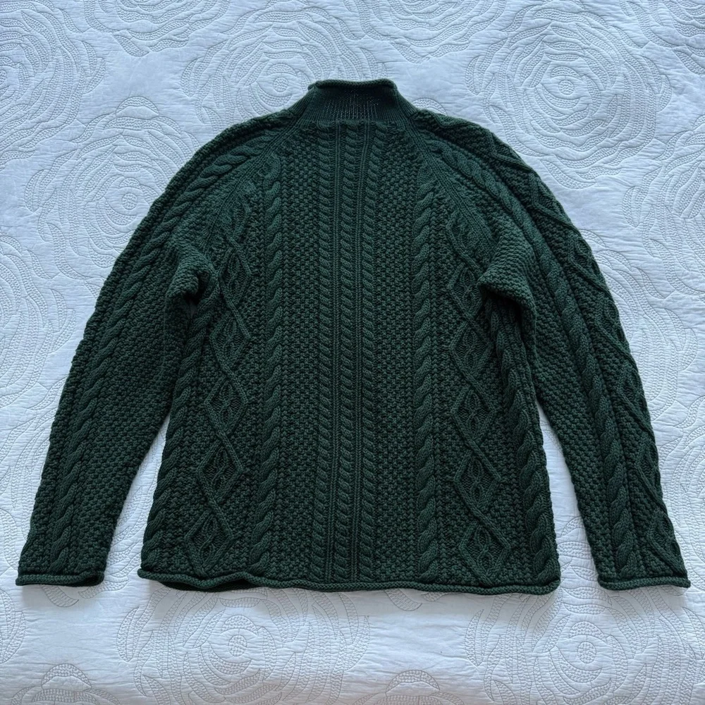 J. Crew - Cotton Cable-knit Rollneck™ Sweater - Green